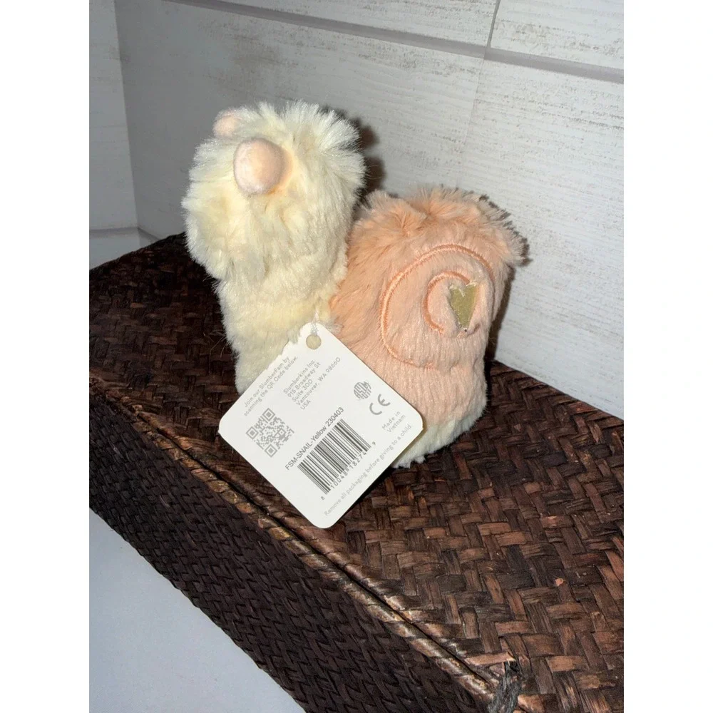 Slumberkins Snail‎ Kin Plush Stuffed Animal Yellow Peach Heart FSM-SNAIL-Yellow